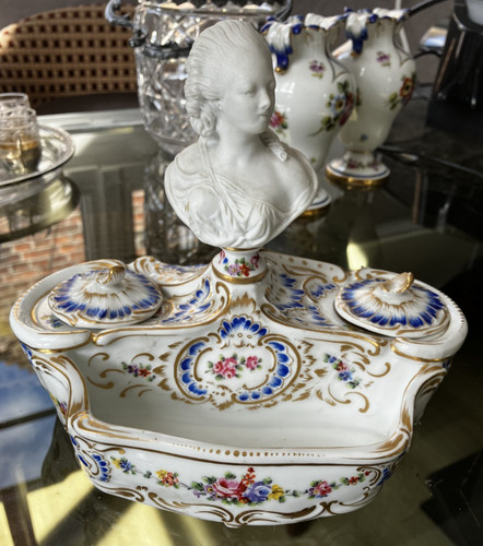 Superbe encrier porcelaine - superbe,