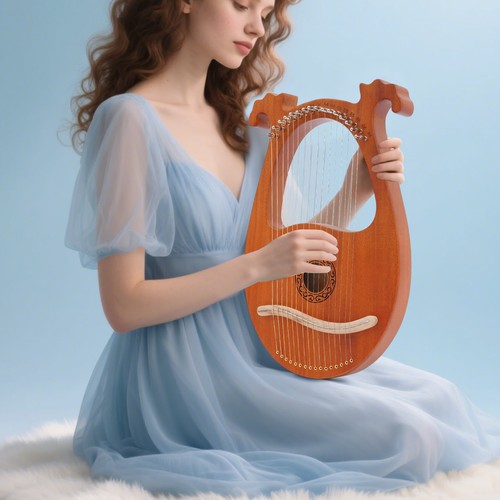 Vintage strings lyre harp - vintage,
