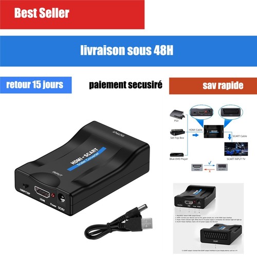 Adaptateur hdmi vers péritel - adaptateur,