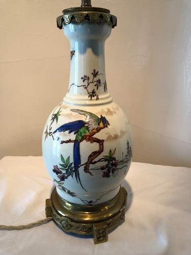 Lampe bouteille porcelaine - lampe,