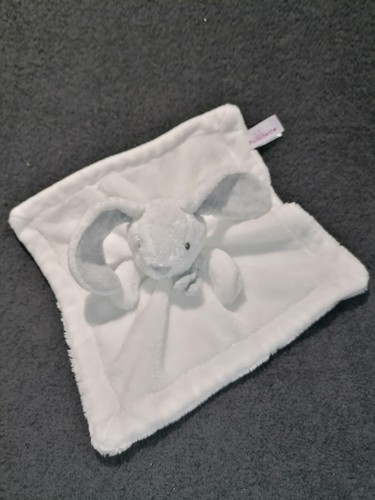 Doudou lapin plat blanc