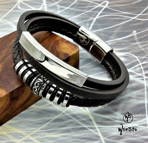 Bracelet wsesto cuir - cuir, marron