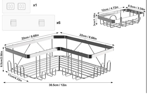 étagère douche acier - de,