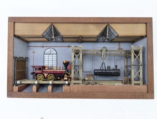 Diorama mural locomotive - , à