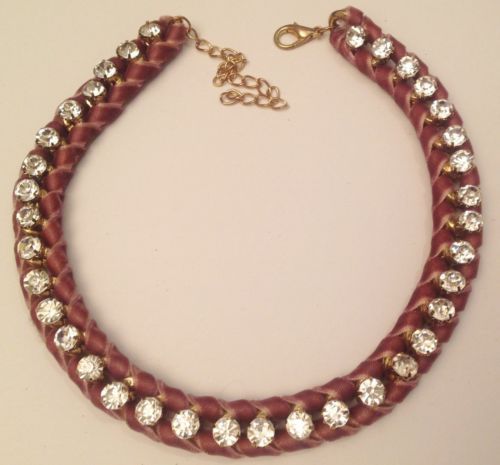 Collier ruban velours - collier, mauve