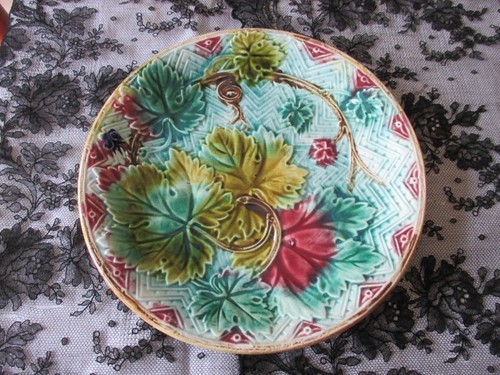 Ancienne assiette barbotine - assiette,