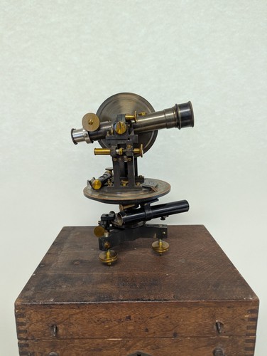 Brass surveyor theodolite - surveyor's,