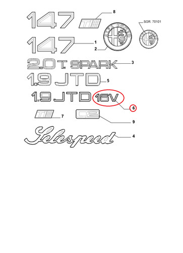 Logo sigle modèle 16v - logo, ''16v''