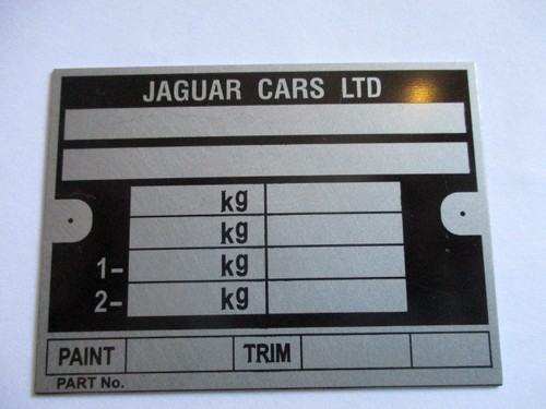 Panneau type plaque jaguar - type, id-plaque