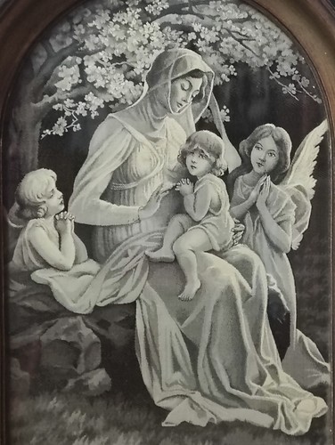 Tableau ancien soie - tableau,