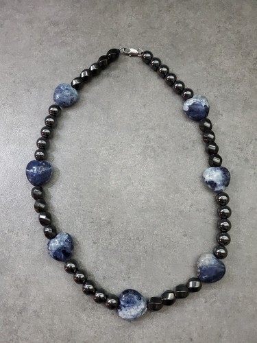 Collier coeur sodalite - collier,