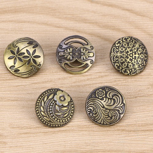 Pcs boutons métal - 30,