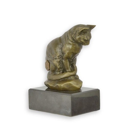 Sculpture figurine bronze chat - figurine,
