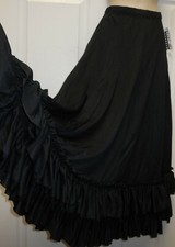 Black double ruffle dance - black,