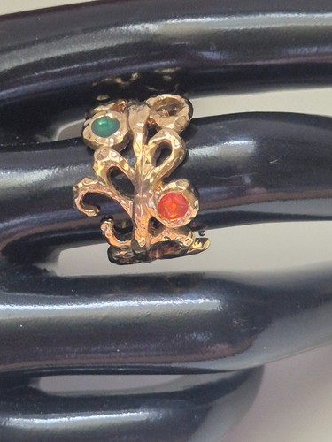 Bague vintage dorée ajustable - bague,