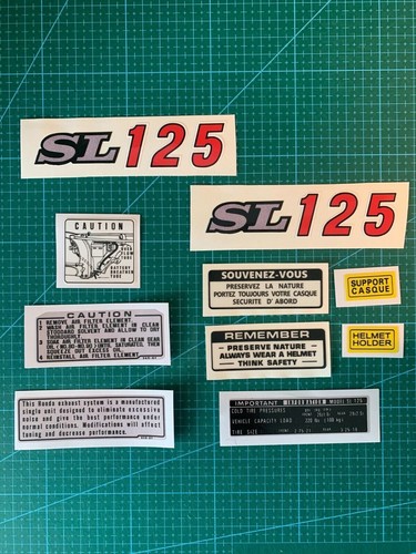 Honda 125 stickers - honda, sl