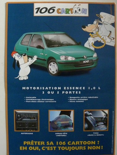 Brochure feuille peugeot 106 - 1,