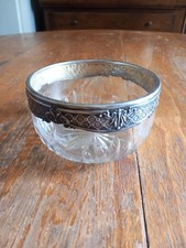 Coupe Cristal Gravé Et Argent