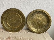 2 Anciens Plat Assiette Doré