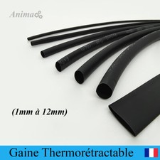 Gaines Thermorétractables rétrécissement 2:1 (diamètre de 1mm à 12mm)
