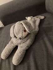 Peluche range pyjama lapin lièvre gris et blanc  Vintage