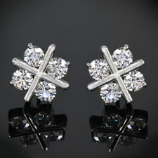Boucles d'oreilles diamantées