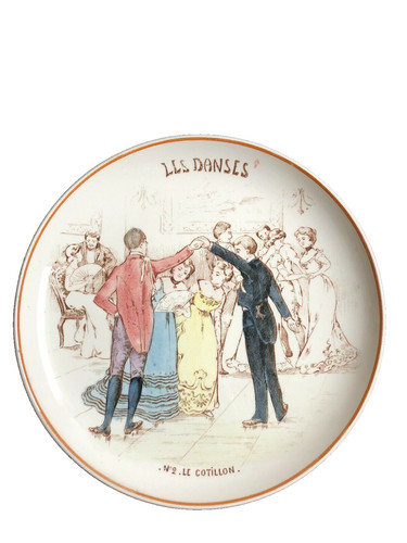 Assiette faience colorisée - en,