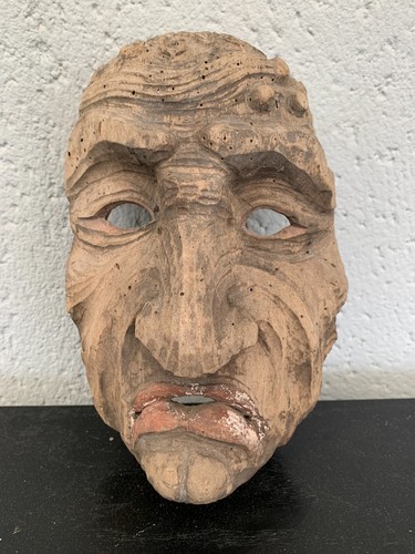Ancien masque bois - ancien,