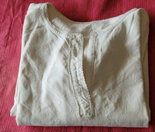 LINGE ANCIEN TRES GRANDE CHEMISE DE NUIT  EN LIN DEBUT DU SIECLE