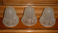 3 TULIPES EN PATE DE VERRE JOLIE FOLIE FORME DECOR FLEURS APPLIQUE LUSTRE LAMPE