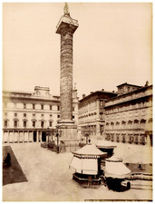 Italia, Roma, Colonna Antonius Pius Vintage print,  Tirage albuminé  26x19,5