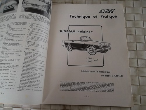 Revue technique sunbeam - revue,