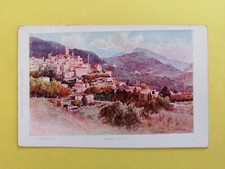CPA Dos Bleu de 1900 Aquarelle GRASSE Vue générale Signée Louis Ernest LESSIEUX