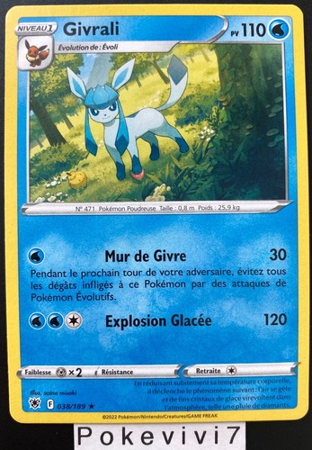 Carte pokemon givrali 038 189 - givrali, 038/189