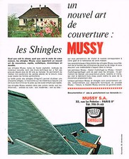 PUBLICITE  1969   MUSSY    shingle couverture toiture