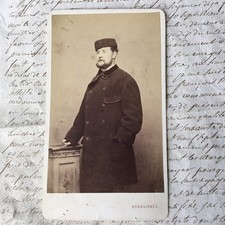 PHOTO CDV Photographie Hongrie Budapest XIXè Albumen 1870 Toque en Astrakan