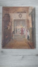 TABLEAU RELIGIEUX INTERIEUR EGLISE PROCESSION RELIGION