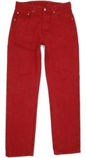 Levi's 501 Made in USA  Femme Rouge Straight Regular  Jeans W33 L32 (90121)