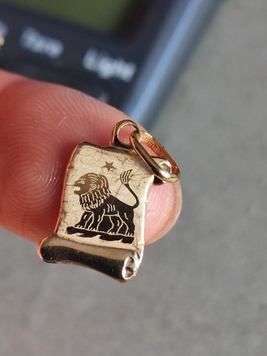 Vintage pendentif jaune - or,