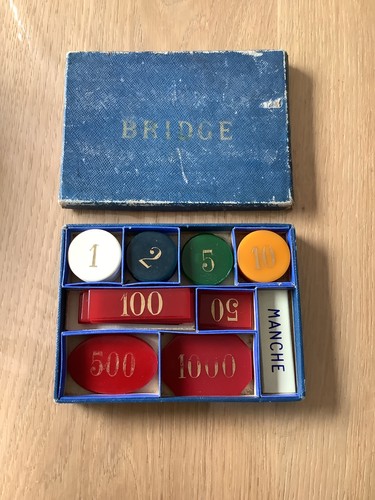 Ancienne boite jetons - ancienne, bridge