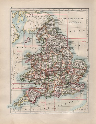 1904 ancien carte angleterre - ancien,