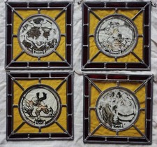 4 Anciens Petits Vitraux 4