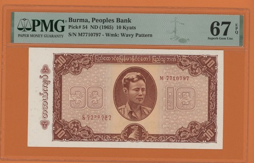 Burma peoples bank kyats - burma, 10