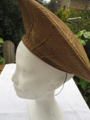 Chapeau soie surpiquée ancien