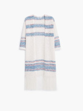 Gilet Mango Long Coton Blanc