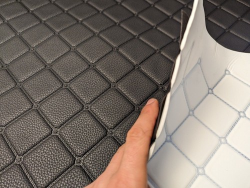 Simili cuir matelassé tissu - cuir,