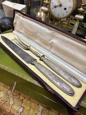 ancien service a decouper la viande gigot en argent fourré poincon st LXVI XIXe