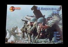 1 grappe de figurines au 1/72. MARS 72126, Rangers Américains D-Day WW2.