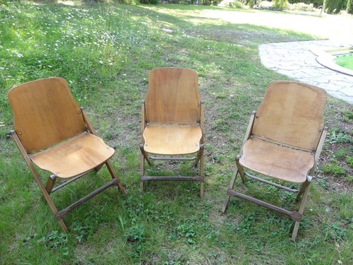 Anciennes chaises pliantes - anciennes,