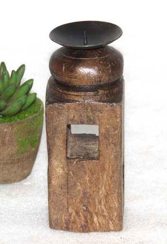 Porte bougie bois paga - bougie,